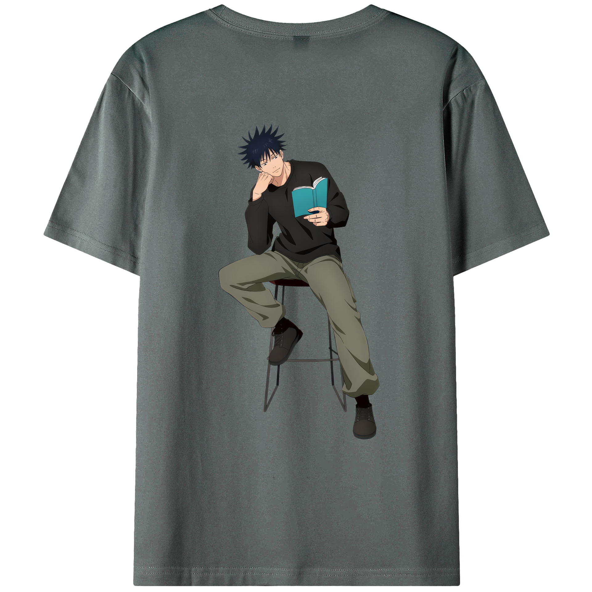 （画像用） 呪術廻戦 Jujutsu Kaisen 綿100％ メンズ半袖Tシャツ（バックプリント） 通気性